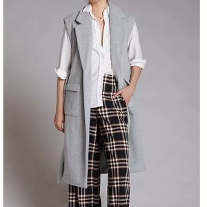 Anthropologie x See U Soon Collared Sleeveless Sweater Coat